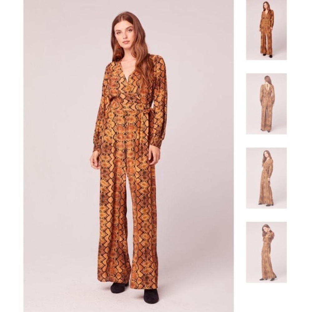 NWT Band of Gypsies Snakeskin Jumpsuit XS